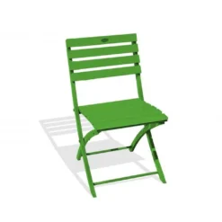 Chaise De Jardin Pliante En Aluminium Marius -Jardelix Soldes Magasin chaise pliante aluminium vert