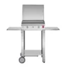 Plancha à Gaz En Inox Chef 55 (53 X 40 Cm) + Chariot Et Housse