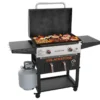 Plancha à Gaz 2 Brûleurs 34 KW + Friteuse à Air Blackstone Combo 28’’ -Jardelix Soldes Magasin chariot plancha gaz friteuses a air blackstone combo