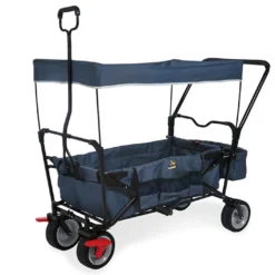 Pinolino Chariot De Transport Pour Jeux Enfant Pliable 4 Roues Paxi - Bleu Marine