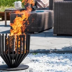 Brasero D’extérieur Style Industriel - ø 43 X 44,5 Cm