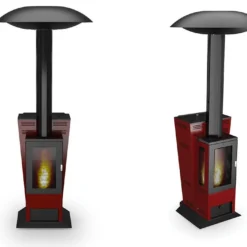 Parasol Chauffant à Pellets Vulcano Hotspot 14,8 KW + Diffuseur 8 Parasol Chauffant à Pellets Vulcano Hotspot 14,8 KW + Diffuseur -Jardelix Soldes Magasin chauffage exterieur parasol chauffant pellets 14kw 1