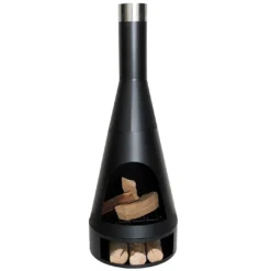 Cheminée D’extérieur En Acier Kingston - ø 43 X 125 Cm -Jardelix Soldes Magasin cheminee acier bois