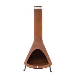 Cheminée D’Extérieur En Acier 70 X 160 Cm 8 Cheminée D’Extérieur En Acier 70 X 160 Cm -Jardelix Soldes Magasin cheminee exterieur acier rouille