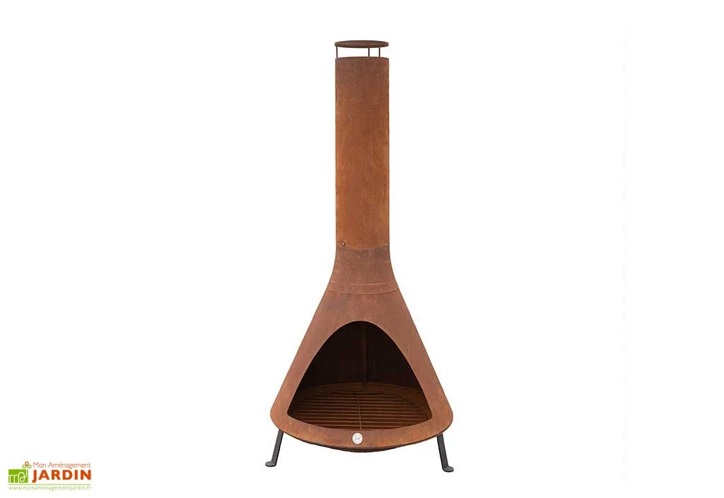 Cheminée D’Extérieur En Acier 70 X 160 Cm 4 Cheminée D’Extérieur En Acier 70 X 160 Cm – Image 2