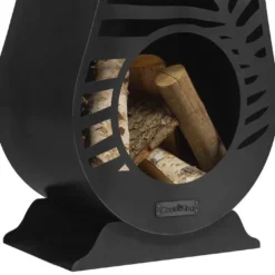 Cheminée Barbecue D'Extérieur Lima - 50 X 35 X 110 Cm -Jardelix Soldes Magasin cheminee four a pizza poele lima en acier motif feuille fabrication manuelle hauteur 108cm 2