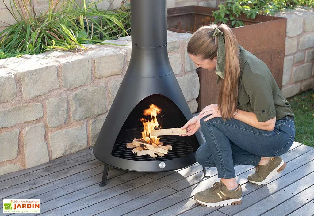 Cheminée D’Extérieur En Acier 70 X 160 Cm 6 Cheminée D’Extérieur En Acier 70 X 160 Cm – Image 4