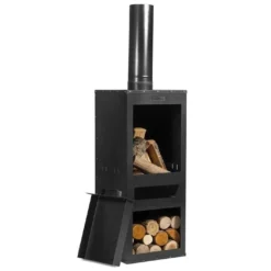 Cheminée D'Extérieur En Acier Rosa - 40 X 150 Cm