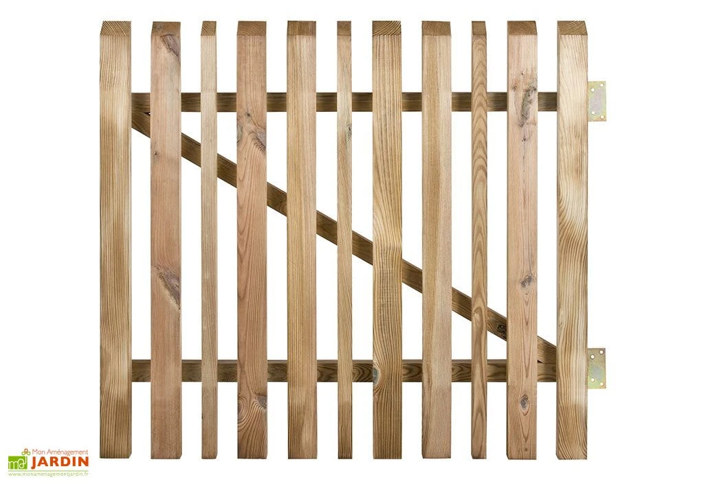 Portillon En Bois Traité Oblik 100x90cm (l,h) 3 Portillon En Bois Traité Oblik 100x90cm (l,h)