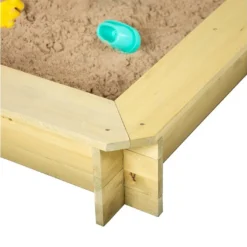 Bac à Sable En Bois Avec Auvent Escamotable – Wooden Sandpit -Jardelix Soldes Magasin coin bac sable