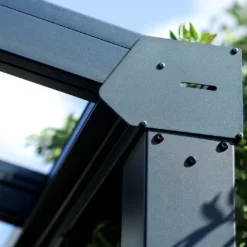 Pergola Aluminium Gris Et Polycarbonate - Stockholm | Palram – Canopia -Jardelix Soldes Magasin connecteurs pergola stockholm canopia palram