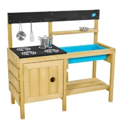 Cuisine En Bois : Four, Plaque De Cuisson, évier Et étagères – TP Junior Chef