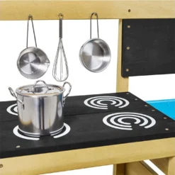 Cuisine En Bois : Plaque De Cuisson, évier Et Four – TP Happy Chef 12 Cuisine En Bois : Plaque De Cuisson, évier Et Four – TP Happy Chef -Jardelix Soldes Magasin cuisine enfants en bois