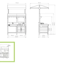 EXIT TOYS Cuisine D’Extérieur En Bois Yummy 300 11 EXIT TOYS Cuisine D’Extérieur En Bois Yummy 300 -Jardelix Soldes Magasin cuisine exterieur bois yummy 300 3