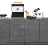 Cuisine Extérieure Professionnelle à 4 Modules GREY CANA Style + Housse -Jardelix Soldes Magasin cuisine exterieure grise en ceramique avec 4 modules cana style avec housse offerte cana concept 5