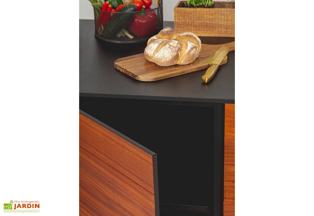 Cuisine Extérieure Professionnelle à 4 Modules SAPELI CANA Style + Housse 6 Cuisine Extérieure Professionnelle à 4 Modules SAPELI CANA Style + Housse – Image 4