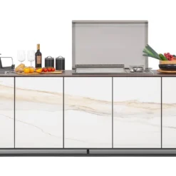 Cuisine Extérieure Professionnelle à 5 Modules Bronze Gold CANA Style + Housse