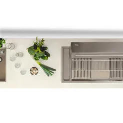 Cuisine Extérieure Professionnelle à 5 Modules Silver White CANA Concept + Housse -Jardelix Soldes Magasin cuisine exterieure professionnelle blanche effet marbre avec 5 modules silver white cana style avec housse offerte cana concept 1
