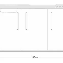 Cuisine Extérieure Avec évier, Réfrigérateur, Plaque à Induction – MO 150 -Jardelix Soldes Magasin cuisine exterieure stengel 150 evier frigo plaques