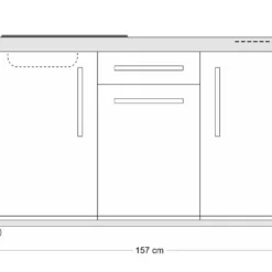 Cuisine Extérieure Avec Réfrigérateur Et évier – MO 150 S -Jardelix Soldes Magasin cuisine exterieure stengel 150 s evier frigo