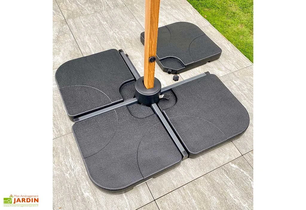 Dalles Pour Parasol En Plastique à Lester (Lot De 4) 4 Dalles Pour Parasol En Plastique à Lester (Lot De 4) – Image 2