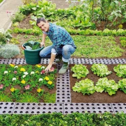 Garantia Dalles De Jardin En Polypropylène Marron 70 Cm Ep. 25 Mm (Lot De 16) -Jardelix Soldes Magasin dalles potager maxi 70cm clipsables garantia 2