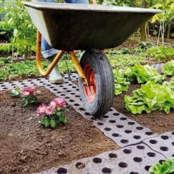 Garantia Dalles De Jardin En Polypropylène Marron 70 Cm Ep. 25 Mm (Lot De 16) -Jardelix Soldes Magasin dalles potager maxi 70cm clipsables garantia 3