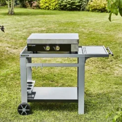 Desserte Extérieure En Acier Media L – 122 X 65 X 80 Cm -Jardelix Soldes Magasin desserte exterieure acier