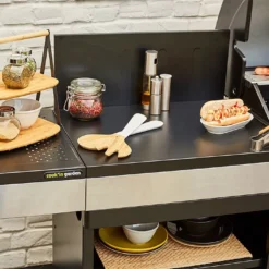 Desserte Extérieure En Métal Fidgi – L 60 X L 45,5 X H 108 Cm -Jardelix Soldes Magasin desserte integrable fidgi3 4