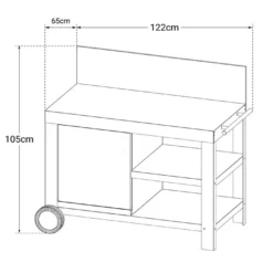 Desserte Extérieure En Acier époxy Nova 110 – L 122 X L 65 X H 105 Cm 9 Desserte Extérieure En Acier époxy Nova 110 – L 122 X L 65 X H 105 Cm -Jardelix Soldes Magasin desserte nova 110 2