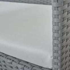 Salon De Jardin 4 Places En Aluminium Et Résine Tressée - Barcelone -Jardelix Soldes Magasin detail fauteuil jardin resine tressee gris