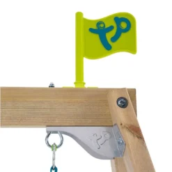 Portique En Bois Avec Deux Balançoires – Forest Double Swing -Jardelix Soldes Magasin detail portique balancoire