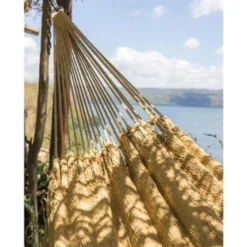 Hamac En Coton Tissé à La Main 2 X 2,37 M - Santiago XL -Jardelix Soldes Magasin detail toile hamac coton santiago xl