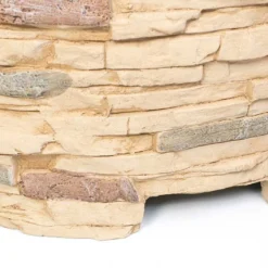 Braséro En Aluminium Imitation Pierre Ø 90 Cm -Jardelix Soldes Magasin details brasero acier aluminium imitation pierre