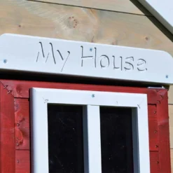 Maisonnette Pour Enfant En Bois Brut Avec Portique Balançoire Zèbre -Jardelix Soldes Magasin details maisonnette enfant bois portique balancoire zebre