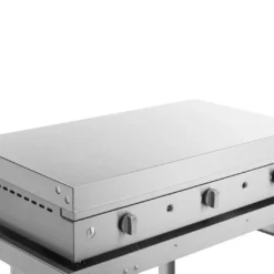 Plancha à Gaz En Inox Chef 80 (79 X 40 Cm) + Chariot Fermé Et Housse -Jardelix Soldes Magasin details plancha gaz plaque inox chef80
