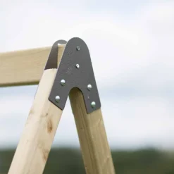 Maisonnette Pour Enfant En Bois Brut Avec Portique Balançoire Zèbre -Jardelix Soldes Magasin details portique balancoire zebre