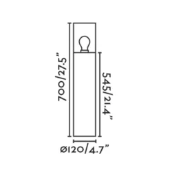 Balise Extérieure En Aluminium Et Verre ⌀ 12 Cm - Kila -Jardelix Soldes Magasin dimensions balise exterieure faro kila