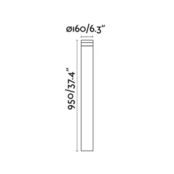 Balise Extérieure à LED En Aluminium Et Polycarbonate - Bast -Jardelix Soldes Magasin dimensions balise led faro bast