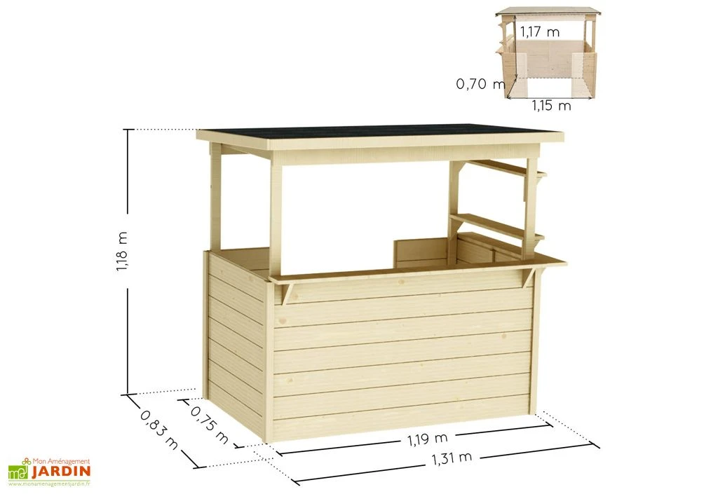 Cabane Enfant En Bois Soulet Façon Poolhouse – Playa 7 Cabane Enfant En Bois Soulet Façon Poolhouse – Playa – Image 5
