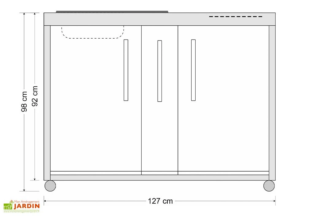 Cuisine Extérieure Avec Réfrigérateur Et évier – MO 120 A 7 Cuisine Extérieure Avec Réfrigérateur Et évier – MO 120 A – Image 5