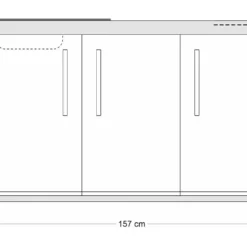 Cuisine Extérieure Avec Réfrigérateur Et évier – MO 150 -Jardelix Soldes Magasin dimensions cuisine exterieure stengel 150 frigo evier