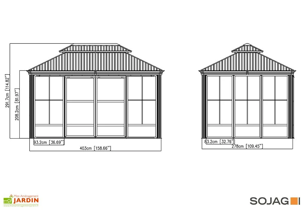 Pergola Fermée En Aluminium 4 X 3 M Avec Toiture Acier - Bolata 6 Pergola Fermée En Aluminium 4 X 3 M Avec Toiture Acier - Bolata – Image 4