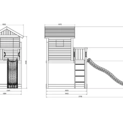 Aire De Jeux Portique En Bois De Pin Traité Fungoo Galaxy S 11 Aire De Jeux Portique En Bois De Pin Traité Fungoo Galaxy S -Jardelix Soldes Magasin dimensions portique balancoire fungoo galaxy