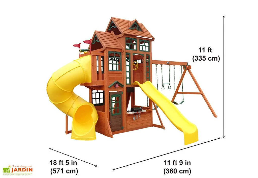 Aire De Jeux Kidkraft Bois De Cèdre Canyon Ridge : Balançoires Toboggans 8 Aire De Jeux Kidkraft Bois De Cèdre Canyon Ridge : Balançoires Toboggans – Image 6