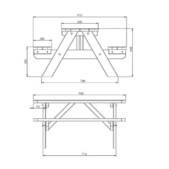 Table De Pique-nique Pour Enfant En Bois Massif – 90 X 90 X 45 Cm 11 Table De Pique-nique Pour Enfant En Bois Massif – 90 X 90 X 45 Cm -Jardelix Soldes Magasin dimensions table pique nic bois enfant