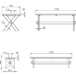 Table De Pique-nique En Bois Autoclave 177 Cm – Riga 9 Table De Pique-nique En Bois Autoclave 177 Cm – Riga -Jardelix Soldes Magasin dimensions table pique nique bois croise ekju