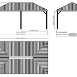 Tonnelle En Aluminium Autoportée 6 X 3,5 M Avec Toiture Acier - Marsala 11 Tonnelle En Aluminium Autoportée 6 X 3,5 M Avec Toiture Acier - Marsala -Jardelix Soldes Magasin dimesions tonnelle aluminium sojag sj09700 6x4m