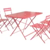 Ensemble De Jardin Pliable En Acier Époxy Bistrot -Jardelix Soldes Magasin ensemble jardin pliable acier epoxy bistrot
