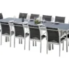 Salon De Jardin Modulo : Table Extensible + 12 Fauteuils -Jardelix Soldes Magasin ensemble modulo 8 12 perle